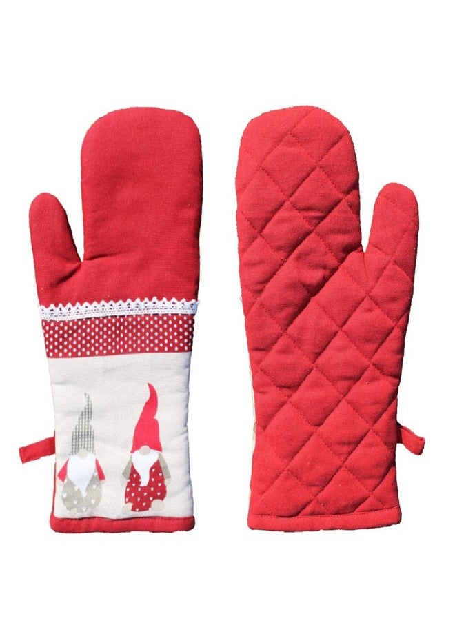 AIRWILL, 100% Cotton Kitchen Padded Oven Gloves, Mitts (Pack of 2)